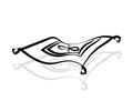 Magic flying carpet on a white background. Symbol. Vector
